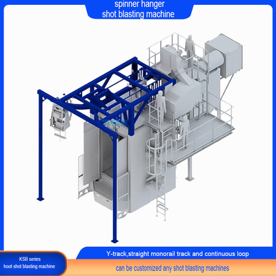 Crawler Abrator Custom Standard Spinner Hanger Pass Through Shot Blasting Machine (Sprengmachine voor het doorblazen van schoten)