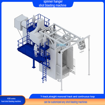 Crawler Abrator Custom Standard Spinner Hanger Pass Through Shot Blasting Machine (Sprengmachine voor het doorblazen van schoten)