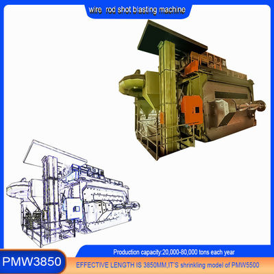 Op maat gemaakte Shot Peening Wire Rod Coil Shot Blasting Machine voor Spring Wire Products