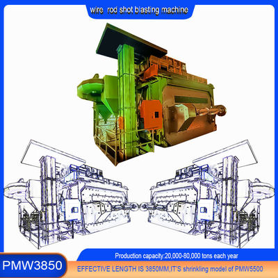Op maat gemaakte Shot Peening Wire Rod Coil Shot Blasting Machine voor Spring Wire Products