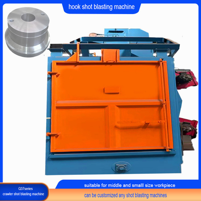 Hoog continue pass through rail spinner hanger shot blasting machine met haakjes