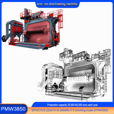 Wire Rod Coil Shot Blasting Machine voor koudvervoer staaldraadproducten Aanpasbaar