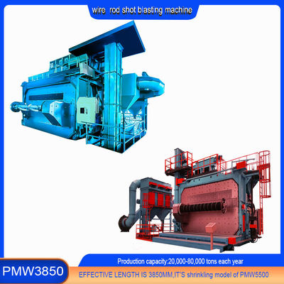 PMW 5500 Custom Turnover Door Type Descaling Equipment Draadstaaf Spiraal Shot Blasting Machine