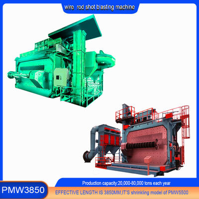 PMW 5500 Custom Turnover Door Type Descaling Equipment Draadstaaf Spiraal Shot Blasting Machine