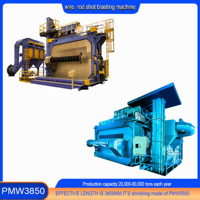 Highly Clean Wire Rod Coil Shot Blasting Machine voor producten van hoogkoolstofstaaldraad