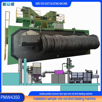 Revolutie Doortype Draadstaaf Spiraal Shot Blasting Machine met After-Sales Service