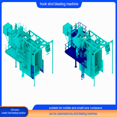 Hoog zuiverheidsoverhoofd spoor dubbel hanger haak type Shot Blasting Machine T / T en dus
