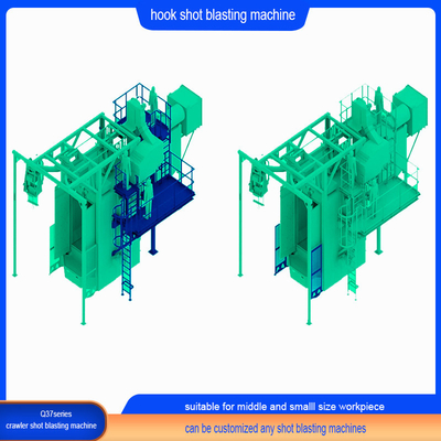 Op maat gemaakte verschillende modellen Haak type Shot Blasting Cleaning Machine voor T/T betalingsvoorwaarden