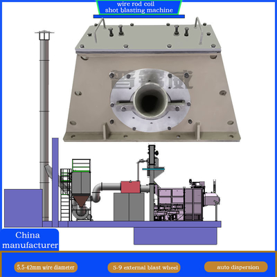 Wire Rod Coil Shot Blasting Machine en aanpassing voor het verwijderen van prestressing force