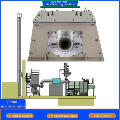 Wire Rod Coil Shot Blasting Machine en aanpassing voor het verwijderen van prestressing force