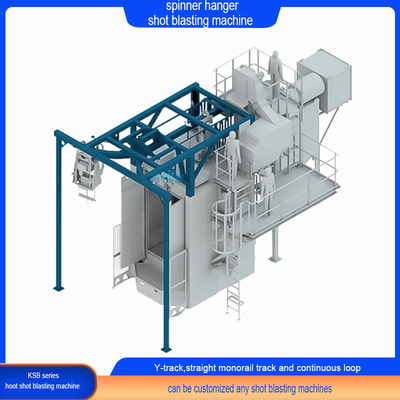 Perfect schoonmaakproces Spinner hanger Shot Blasting Machine met 2500kg capaciteit