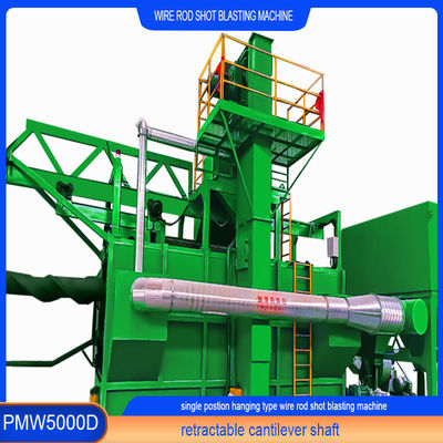 PMW5000D Wire Rod Coil Shot Blasting Machine met enkelvoudige PLC-schroefmandrel