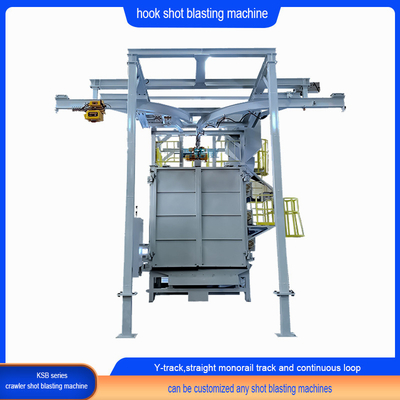 Spinner Hanger Shot Blasting Machine met Y Track en aangepaste Crawler Abrator