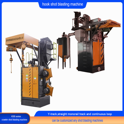 Spinner Hanger Shot Blasting Machine met Y Track en aangepaste Crawler Abrator