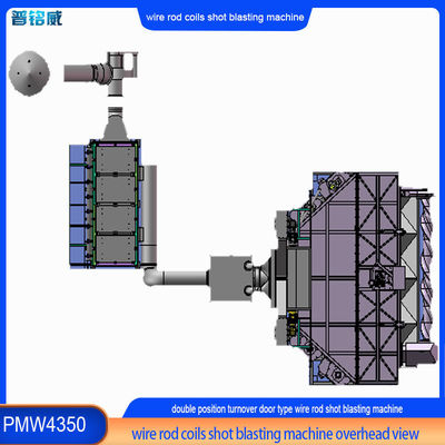 Aanpassing Dual Mandrels Draadstaaf Shot Blasting Machine voor Spring Steel oppervlak