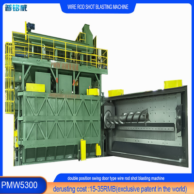 Draad metalen oppervlak shot blasting machine met stofdichtheid 3 Mg/cubic meter aanpassing