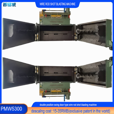 Draad metalen oppervlak shot blasting machine met stofdichtheid 3 Mg/cubic meter aanpassing