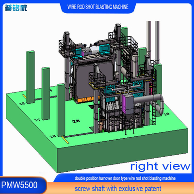 Wire Rod Coil Shot Blasting Machine met een hoge zuiverheid en een toegepast patent mandrel
