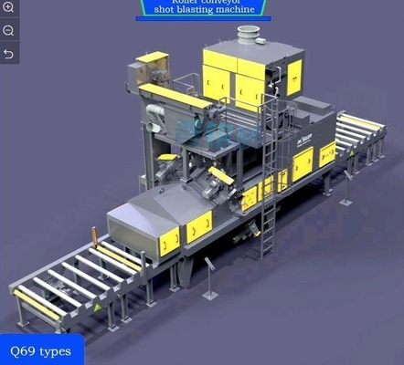 4*11kw High Convection Pre-Heater Roll Conveyor Shot Blasting Machine Aanpassing