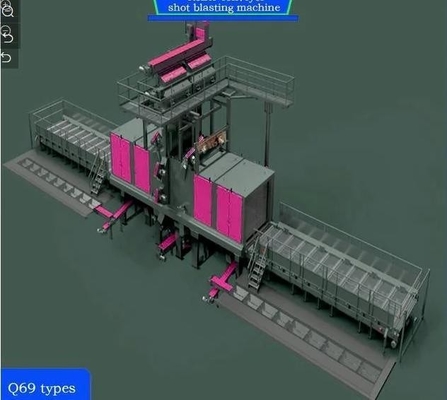 Hoogconvectie voorverwarmingsrolconveyor schotblaasmachine met één en producten