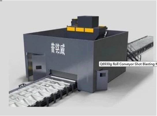 Eén jaar naverkoopservice 2024 Roll Conveyor Shot Blasting Machine voor staalconstructies