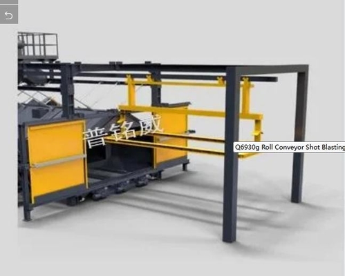 Eén jaar naverkoopservice 2024 Roll Conveyor Shot Blasting Machine voor staalconstructies