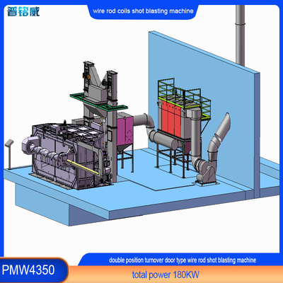 Vermogen van de stuwkop 30 kW/set Draadstang-blaasmachine voor het afschudden van het draadoppervlak