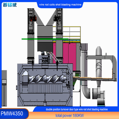 30 kW enkelvoudige blaaswiel draadstaaf spoel schot blaasmachine met aanpasbare opties