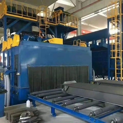 10 ton rollentafelblaasmachine voor het schoonmaken van het oppervlak van roestvrijstalen platen