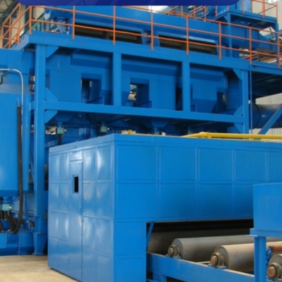 Hoge verwerkingsdoeltreffendheid Roller door middel van Shot Blasting Machine met aanpasbare kleur