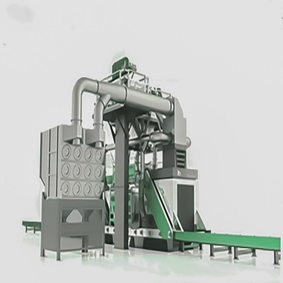 Q69-serie Roller Type Pass Through Automatic Shot Blasting Machine met aangepast ontwerp