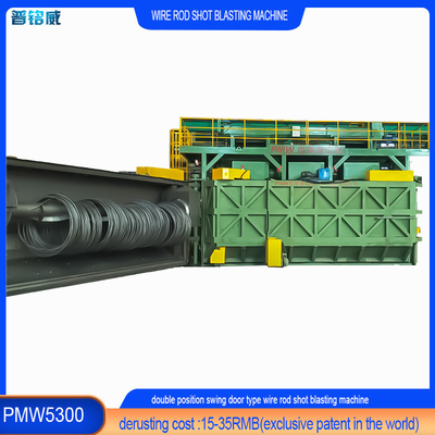 2000 kg laadvermogen Draadstaaf spoelen Shot Blasting Machine met aanpassingsoptie
