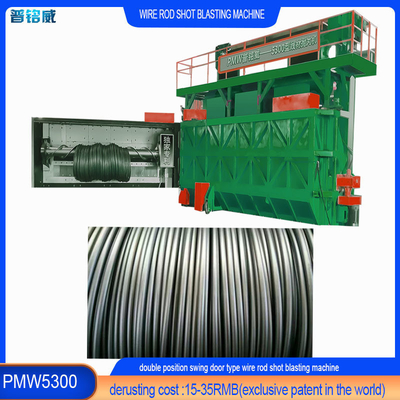 PMW5300 Wire Rod Coils Shot Blasting Machine voor het ontleden en reinigen van draadoppervlak
