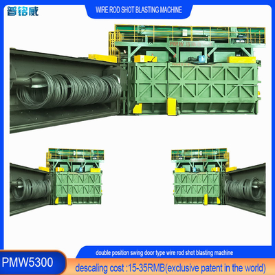High Cost Efficiency Wire Rod Coils Shot Blasting Machine met 16.8*12.4*5.8m Grootte