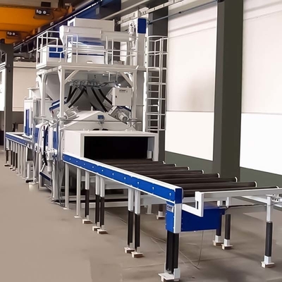 Crawler Abrator Steel Plate Roller Conveyor Shot Blasting Machine voor op maat gemaakte behoeften