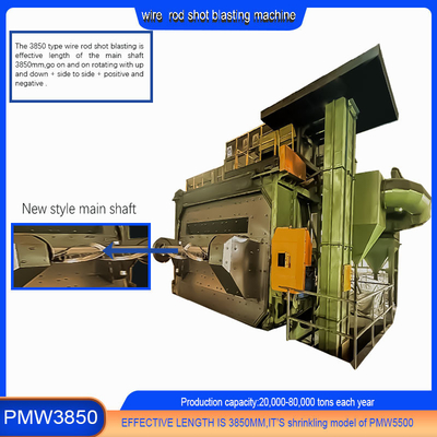 Verwijderingskosten 20-40RMB/T Draadstaaf Shot Blasting Machine 8-42 mm met elektrische brandstof