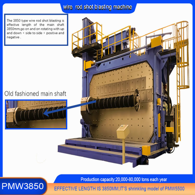Spring Steel Wire Roll Shot Blasting Machine met een jaar naverkoopservice