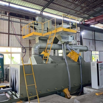 4*11kw motor met stuwkop, motor met rollen, vervoerband, schietblaasmachine voor het afschudden van staalplaten