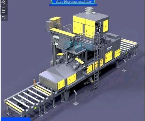 Elektrische brandstof meervoudige modellen rollenconveyor Shot Blasting Cleaning Machine 2024