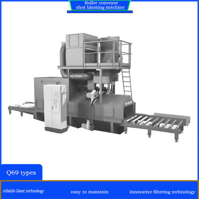 Eenvormige oppervlakte schoonmaakrolconveyor schotblaasmachine met stofverzamelaar