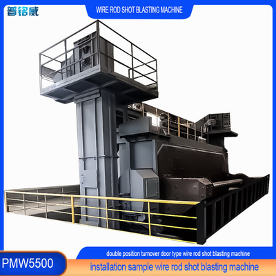 4-9 spoelen per uur Draadstaaf Shot Blasting Machine met flexibiliteit aan te passen