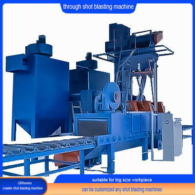 Aanpasbare rollenconveyor-schotblaasmachine voor productielijnen met een hoge capaciteit