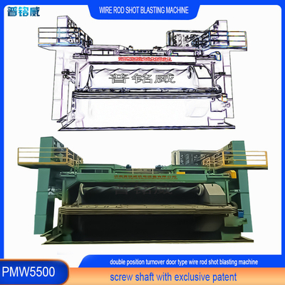 Draadstang-schotblaasmachine voor de productie van roestvrij draad 12,5*5,5*6,4m PMW 5500