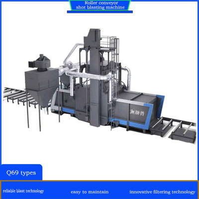 Corrosie verwijdering gemaakt makkelijk Roller Conveyor Shot Blasting Machine met Crawler Abrator
