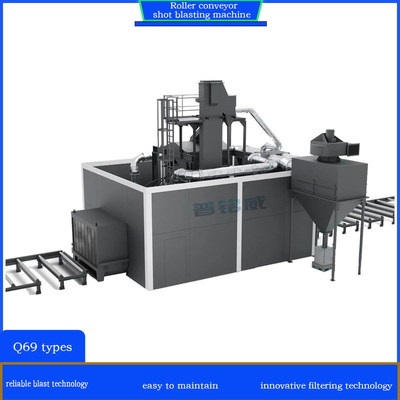 Corrosie verwijdering gemaakt makkelijk Roller Conveyor Shot Blasting Machine met Crawler Abrator