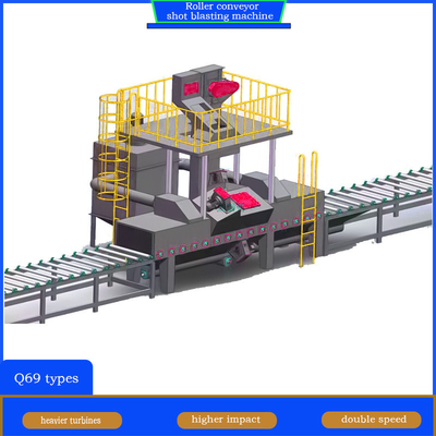 Op maat gemaakte rollenconveyor-schotblaasmachine voor metalen structuren Verf verwijderen