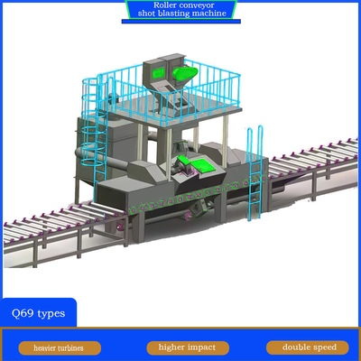 Gemakkelijk laadapparaat Rolconveyor Shot Blasting Machine voor aangepaste behoeften