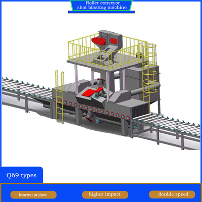 Gemakkelijk laadapparaat Rolconveyor Shot Blasting Machine voor aangepaste behoeften