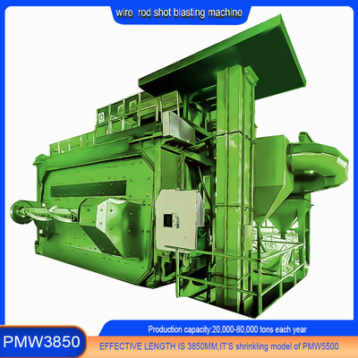 High Cleanliness Coil Rod Shot Blasting Machine 8-42 mm voor aangepaste draaddiameter