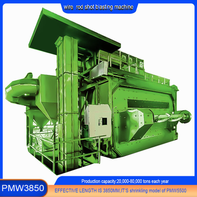 High Cleanliness Coil Rod Shot Blasting Machine 8-42 mm voor aangepaste draaddiameter